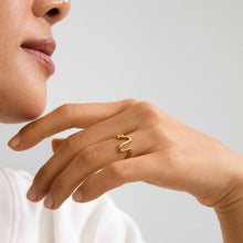 Load image into Gallery viewer, Pilgrim LULU recycled wavy stack ring
