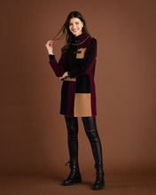 Load image into Gallery viewer, Marble Classic Fit Colour Block Cardigan with Front Buckle Detail
