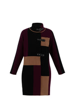 Load image into Gallery viewer, Marble Classic Fit Colour Block Cardigan with Front Buckle Detail
