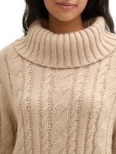 Load image into Gallery viewer, Tom Tailor Cable Knit Pullover Turtle Neck Sweater in Blue or Beige
