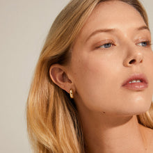Load image into Gallery viewer, Pilgrim MINE Recycled Gold Plated Chunky Huggie Hoops
