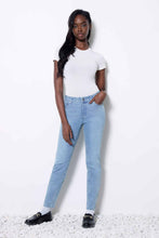 Load image into Gallery viewer, UP! Slim Fit Pull On Body-Shaping Denim Ankle Jeans in Light Blue
