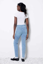 Load image into Gallery viewer, UP! Slim Fit Pull On Body-Shaping Denim Ankle Jeans in Light Blue
