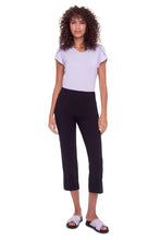Load image into Gallery viewer, UP! Black Solid Palermo Pull On Slim Fit Cropped Pant with Pockets
