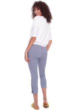 Load image into Gallery viewer, UP! Blue Gingham Techno Crop Pant
