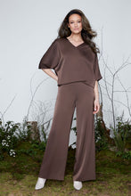 Load image into Gallery viewer, UP! Belize Satin Wide Leg Full Length Pant

