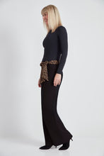 Load image into Gallery viewer, Wide Leg Pant with Animal Print Belt
