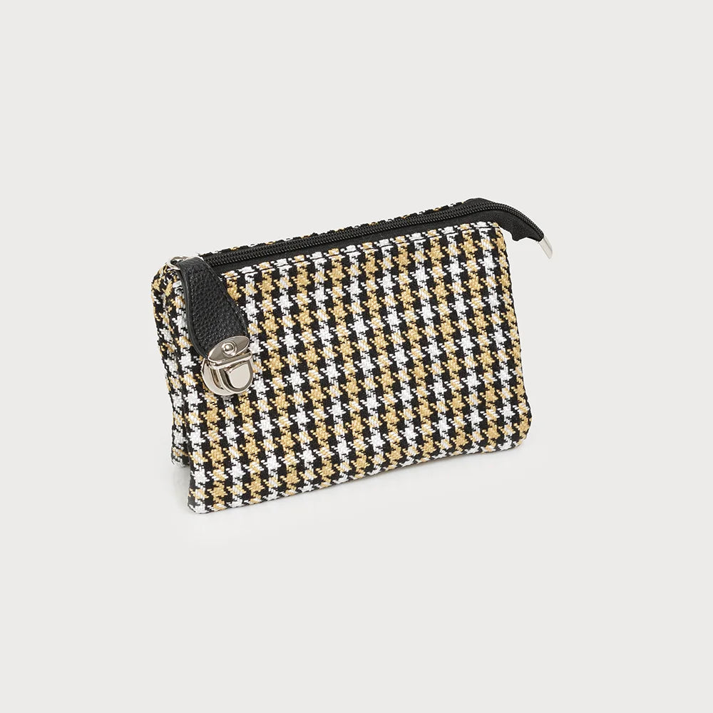 Caracol Houndstooth Triplet Crossbody Purse