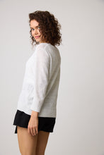 Load image into Gallery viewer, Parkhurst Fernanda Vee V-Neck Pullover Sweater in White or Flora Pink
