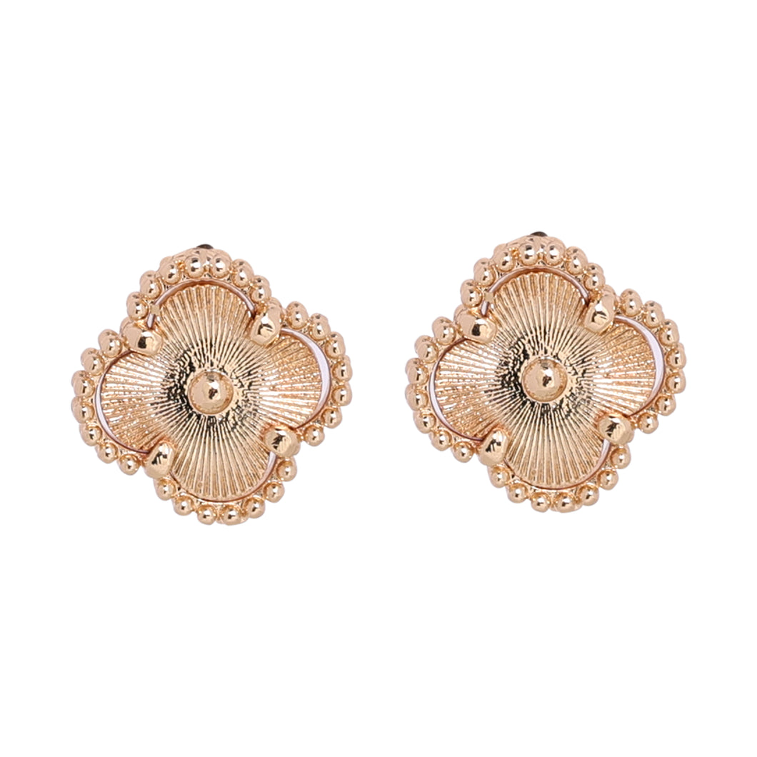 Merx Gold Four Leaf Clover Earrings