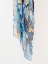 Load image into Gallery viewer, Dolcezza Simply Art “Abstract” Blue Multi Print Scarf
