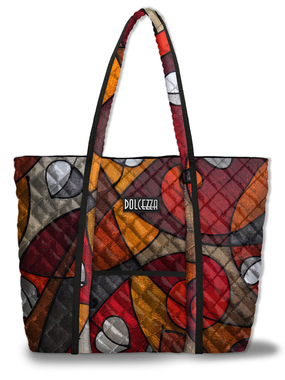 Dolcezza Multi-Colour Print Tote with Front Pocket