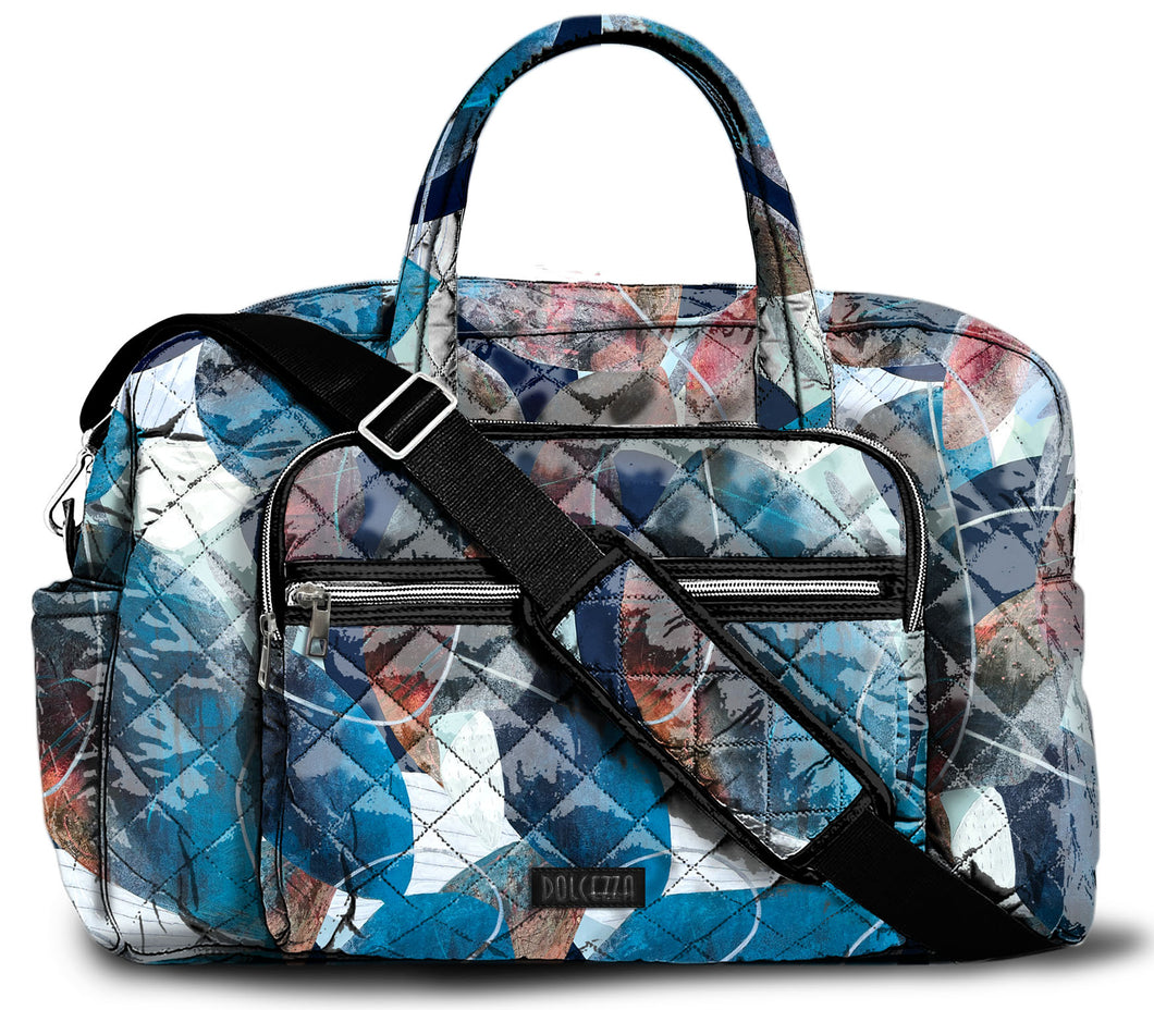 Dolcezza Simply Art “Flora” Print Woven Travel Bag