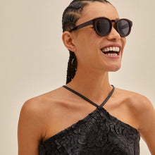 Load image into Gallery viewer, Pilgrim JANICA Dark Brown Recycled Sunglasses
