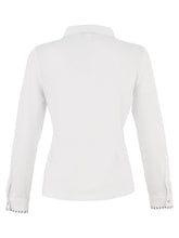 Load image into Gallery viewer, Dolcezza Button Front White Shirt with Print
