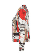 Load image into Gallery viewer, Dolcezza Button Front Short Denim Style Print Jacket
