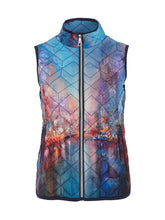 Load image into Gallery viewer, Dolcezza Blue Multi Puffer Vest with Pockets
