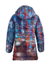 Load image into Gallery viewer, Dolcezza Purple Multi Long Puffer Coat
