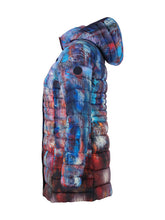 Load image into Gallery viewer, Dolcezza Purple Multi Long Puffer Coat
