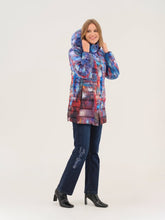 Load image into Gallery viewer, Dolcezza Purple Multi Long Puffer Coat
