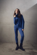 Load image into Gallery viewer, Marble Super Soft Relaxed Fit Sweater with Detachable Neck Piece in Charcoal or Indigo
