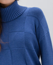 Load image into Gallery viewer, Marble Super Soft Relaxed Fit Sweater with Detachable Neck Piece in Charcoal or Indigo
