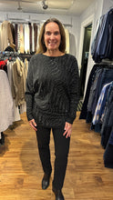 Load image into Gallery viewer, Casa Donna Sparkle Embellished Dolman Sleeve Sweater in Black, Grey or Soft Mauve
