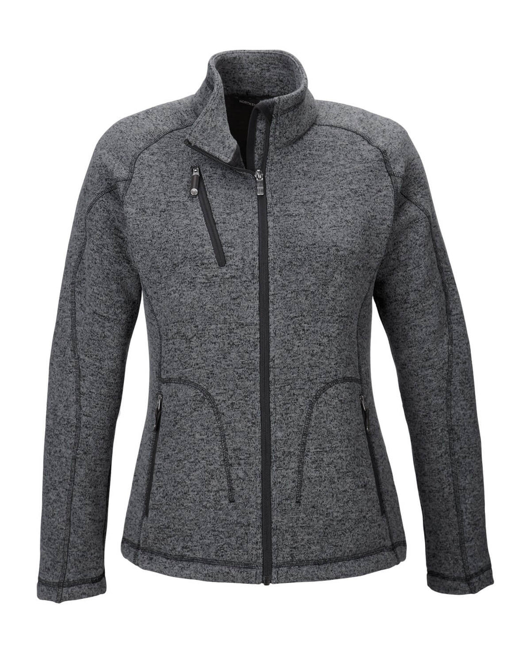 DKR & Co Peak Knit Fleece Jacket In Heather Grey or Charcoal