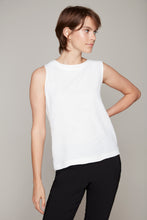 Load image into Gallery viewer, Carre Noir Textured Tank Round Neck Top in Ivory or Black
