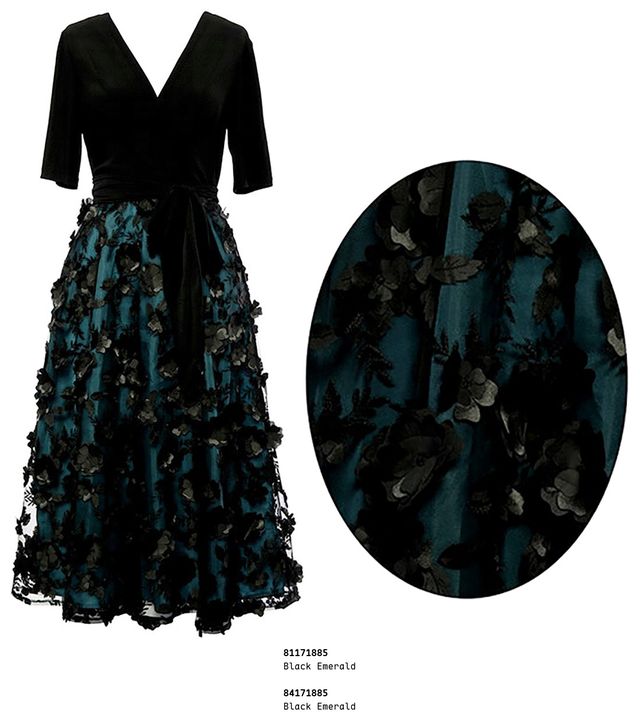 Alex Evenings Black Emerald Dress