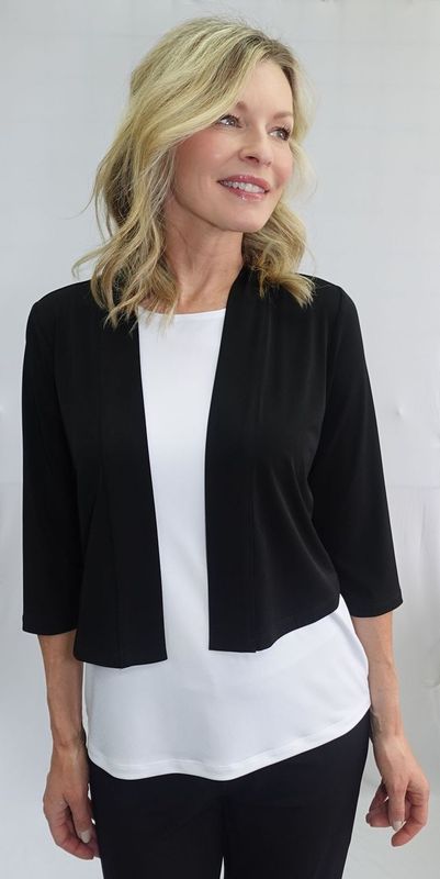 Soft Works 3/4 Sleeve Black Bolero