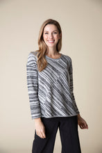 Load image into Gallery viewer, Habitat Mixed Stripe Crew Neck Top In Black or Cobalt
