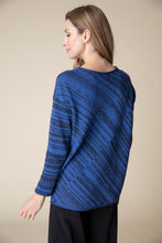 Load image into Gallery viewer, Habitat Mixed Stripe Crew Neck Top In Black or Cobalt
