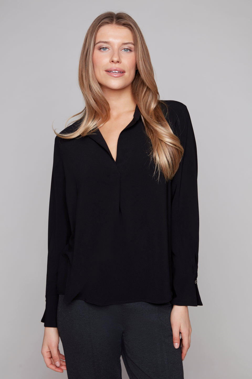 Carre Noir Woven Blouse