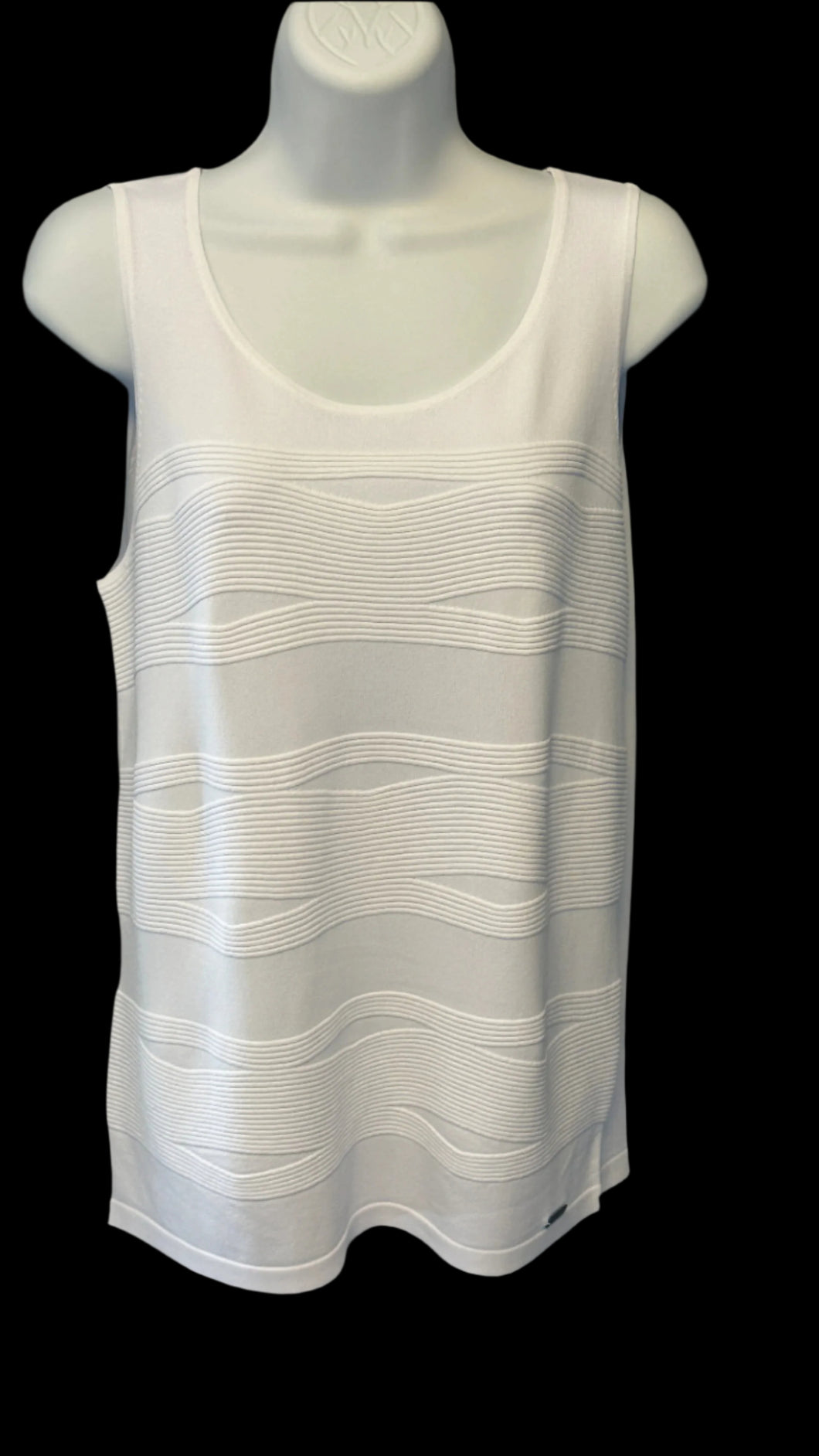 Picadilly Great Escapes Textured Knitted Tank Top in Sky Blue or White