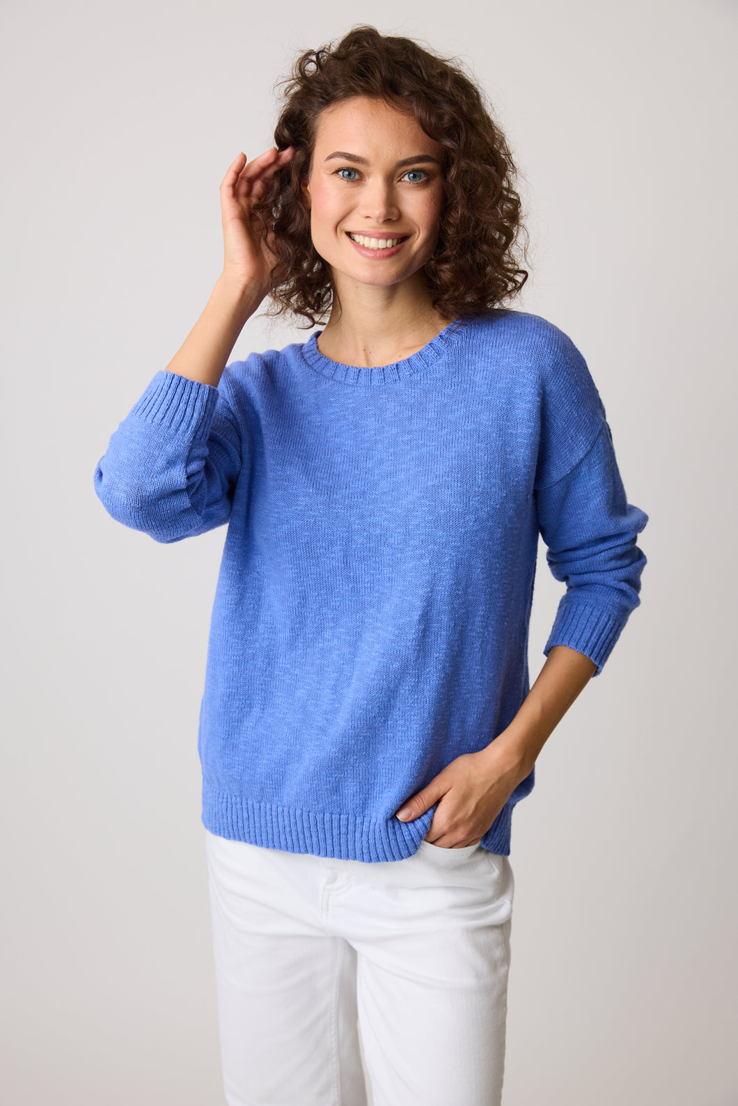 Cotton Country by Parkhurst Forget-Me-Not Round Neck Danbury Top