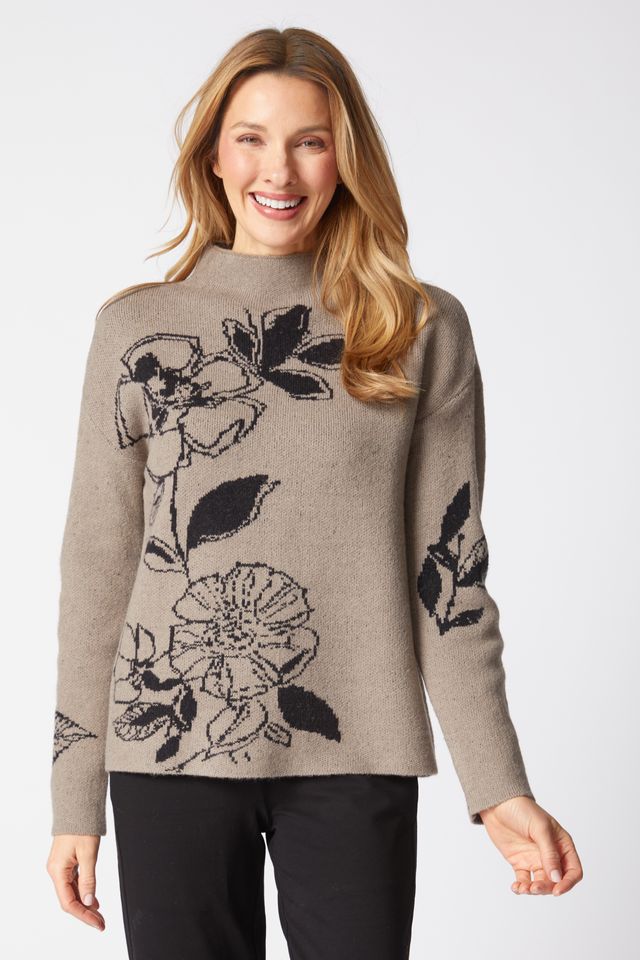 Habitat Driftwood Pullover Mock Neck Sweater