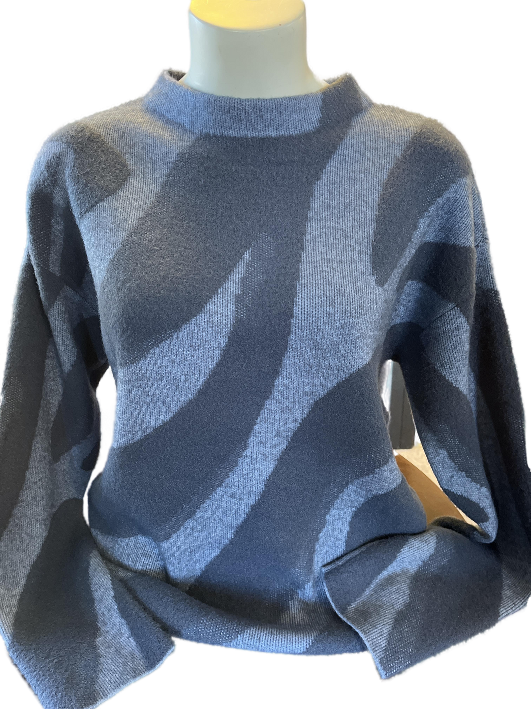 Orly Blue Mix Crew Neck Sweater