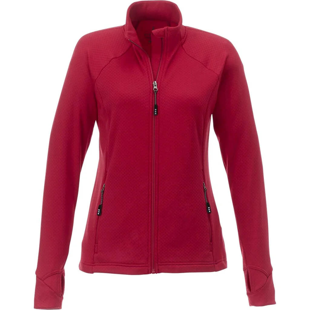 DKR & Co Full Zip Knit Jacket with Pockets and Thumb Exits in Blue or Red