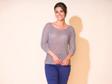 Load image into Gallery viewer, Alison Sheri Round Neck 3/4 Sleeve Loose Knit Sweater
