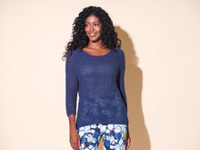 Load image into Gallery viewer, Alison Sheri Round Neck 3/4 Sleeve Loose Knit Sweater
