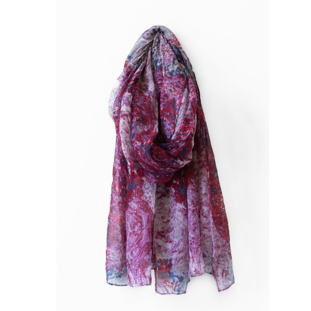 Caracol Lightweight Abstract Print Scarf