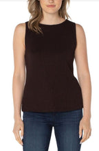 Load image into Gallery viewer, Liverpool Sleeveless Boat Neck Rib Knit Top in Cinnamon or Java
