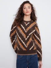 Load image into Gallery viewer, Chevron Crew Neck Sweater
