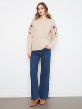 Load image into Gallery viewer, Raglan Sweater with Embroidery
