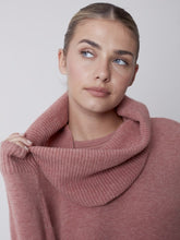 Load image into Gallery viewer, Charlie B Round Neck Long Sleeve Scarf Sweater in Cinnamon or Black
