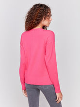 Load image into Gallery viewer, Charlie B Pullover Long Sleeve Crew Neck Sweater With Side Button Detail
