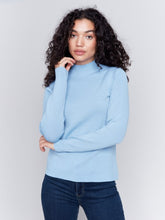 Load image into Gallery viewer, Charlie B H-Frost Reversible Jacquard Mock Neck Sweater
