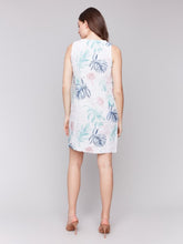 Load image into Gallery viewer, Charlie B Lush Multi Print Sleeveless Crew Neck Linen Blend Dress
