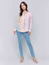 Load image into Gallery viewer, Charlie B Wallpaper Multi Printed Viscose Long Sleeve Button-Up Blouse
